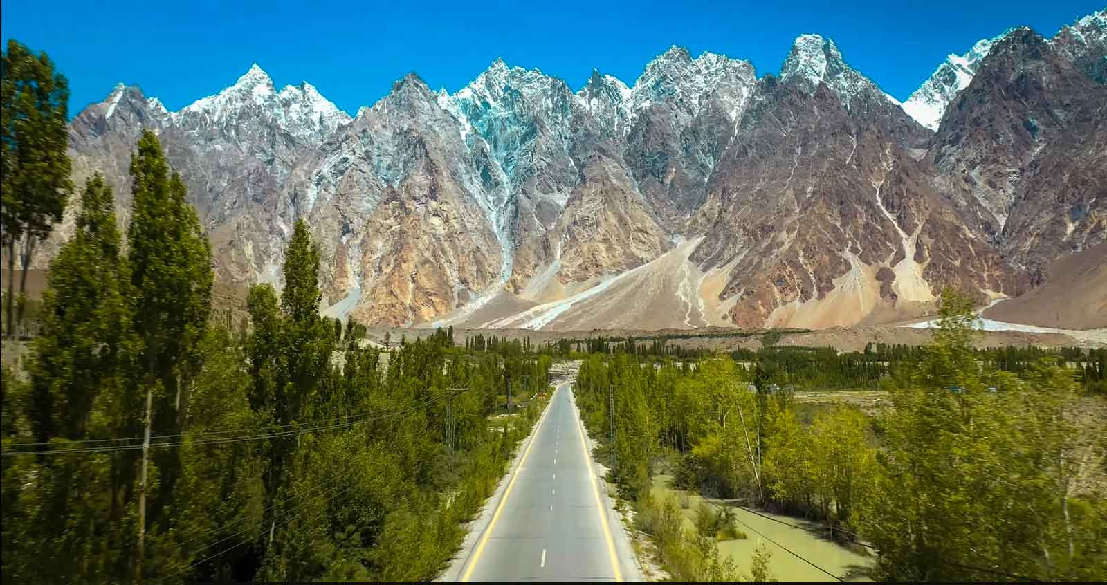 Passu Cones along the road in Gojal Valley, Hunza